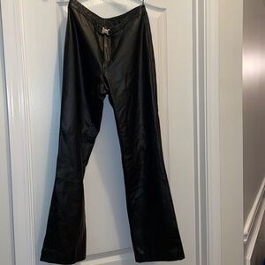Ralph Ralph Lauren black leather pants size - 2